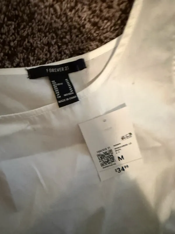 Forever 21 Set Two-Piece White Top Skirt - Image 3