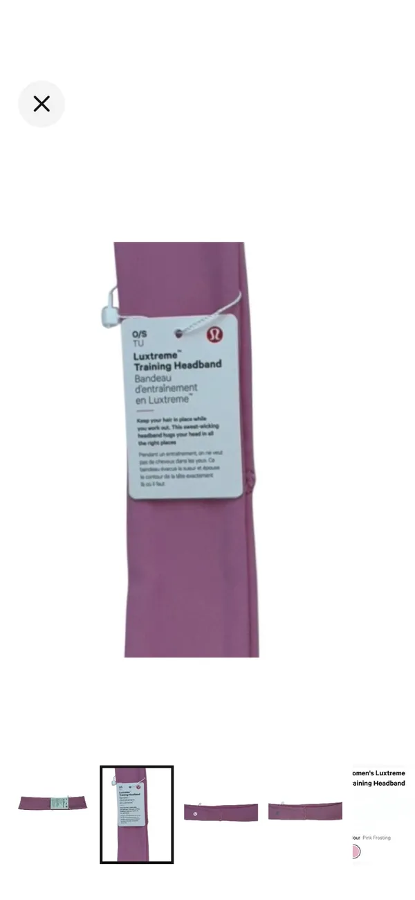 Lululemon Womens Luxtreme Training Headband Pink Frosting - Image 14