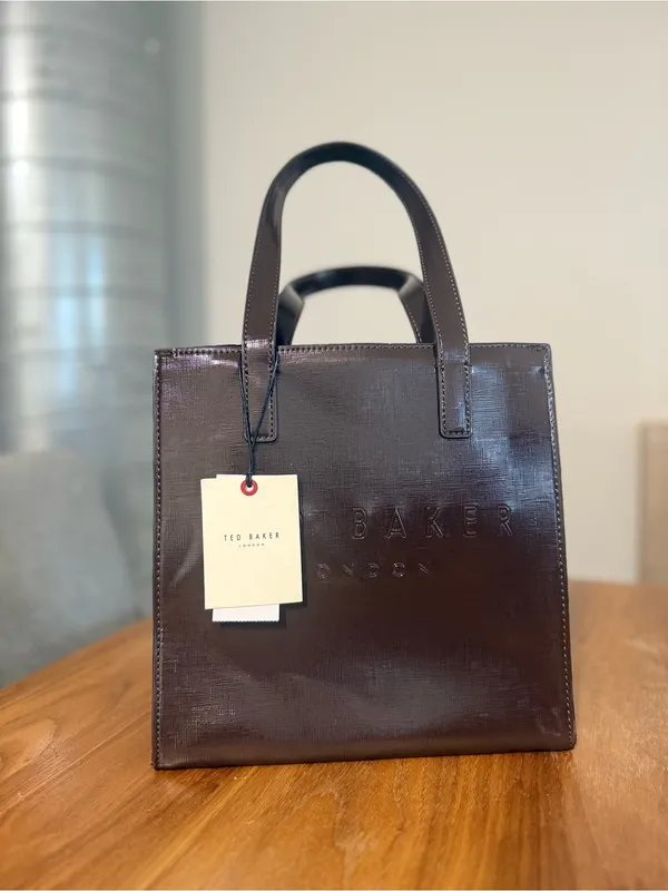 Ted Baker London The Icon Small Tote Embossed In Dark Brown - Image 3