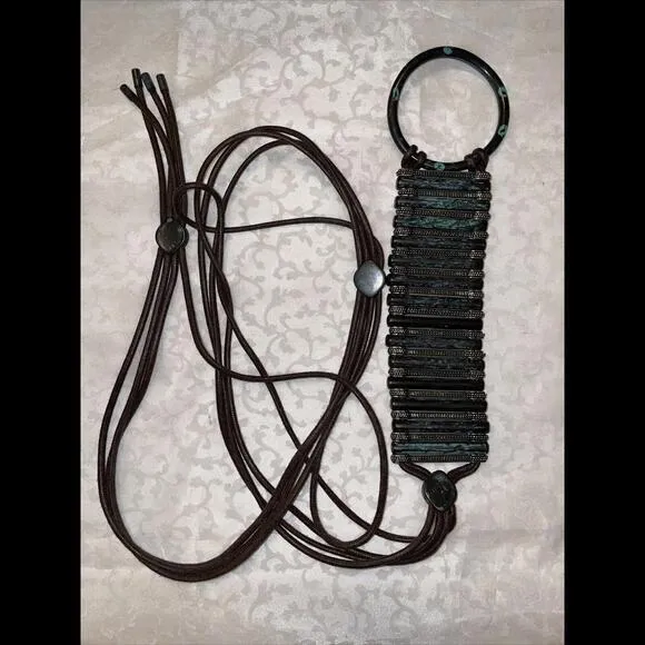 Womens Green Copper Like Belt‎ String Closure Tie Around - Image 5