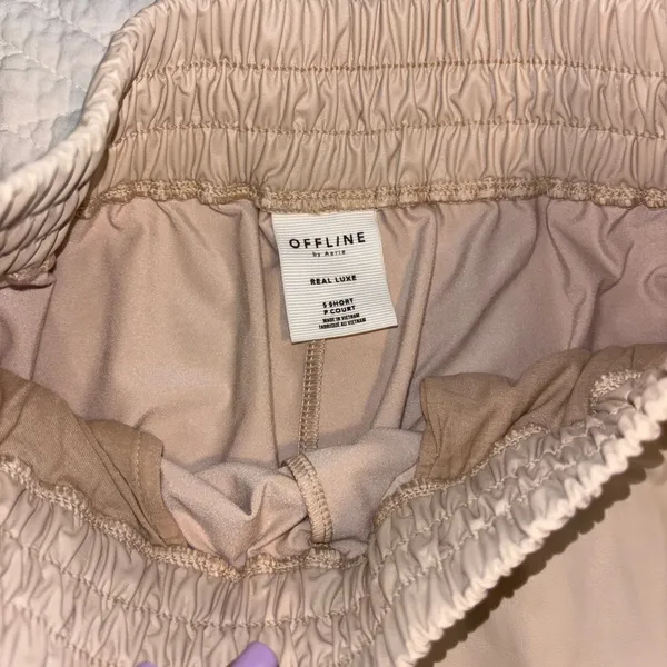 Aerie Tan Wide-Leg leather Pants - Image 3
