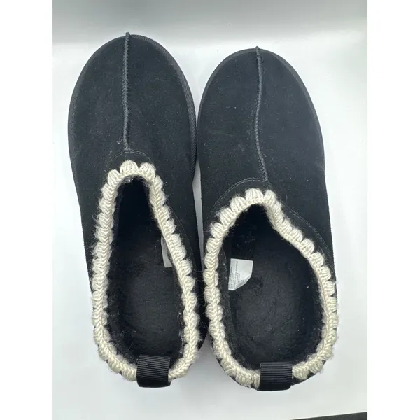 Target Auden Kaya Black Genuine Suede Clog Slippers Whipstitch Trim Women Size 9 - Image 2