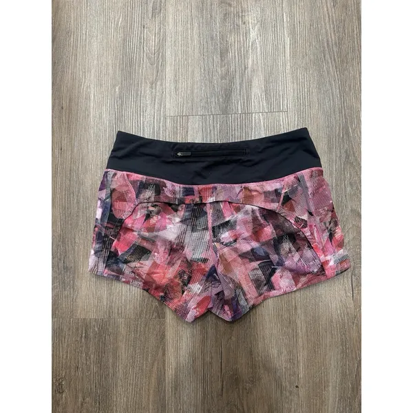 Lululemon Run Times‎ Short 4" in Sun Dazed Multi Pink Print Size 4 - Image 2