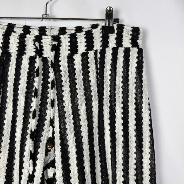 Boutique Isabella Rose Ships Ahoy‎ Black & White Stripe Cover Up Pants S - Image 4