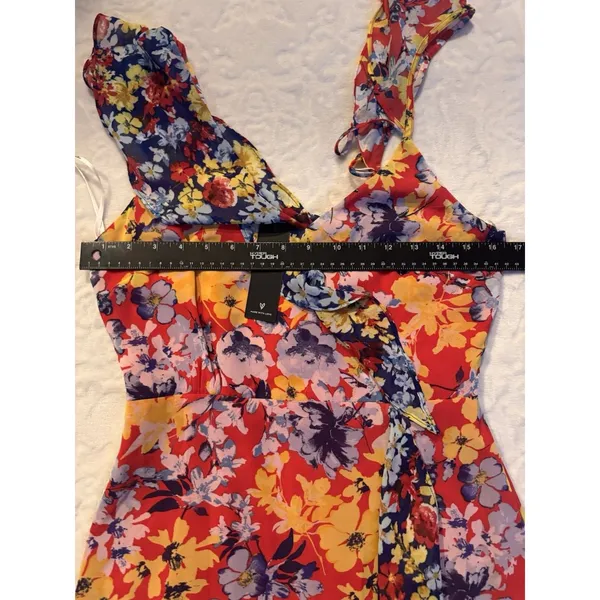 Lulu's Vibrant Asymmetrical Floral Dress S - Image 12