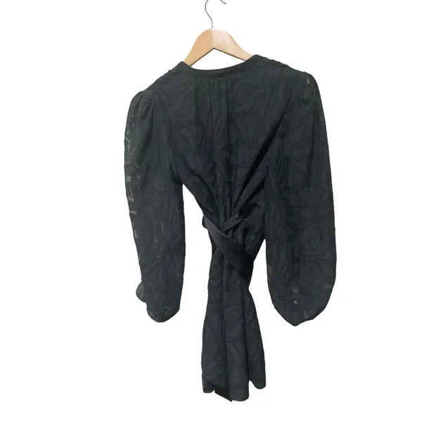 Jonathan Simkhai Chiffon Fil Coupe‎ Coup Wrap MINI Dress Size XS - Image 8