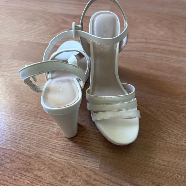 Chinese Laundry White Strappy Heels - Image 3