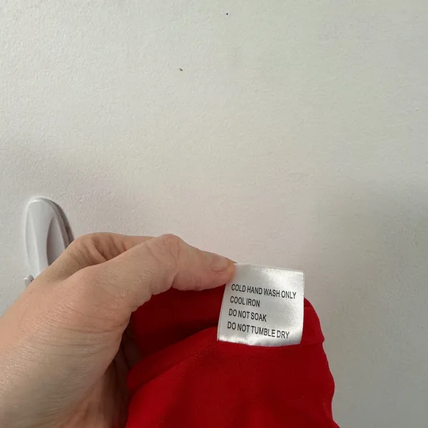 Hello Molly Silky Moment Mini Dress Red Satin V Neck Cocktail Womens Size XS - Image 11
