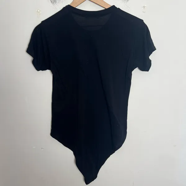 REFORMATION- Racquel Bodysuit Black Short Sleeve Size M - Image 5