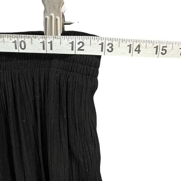 Vintage Key Lime Pie Pants Womens M Black Beaded Fringe High Rise Boho Festival‎ - Image 5
