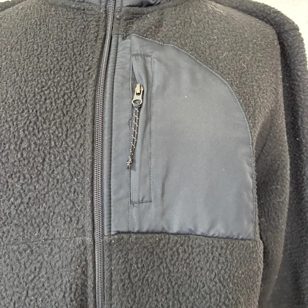 Avalanche Solid Black Fleece Jacket - Image 2