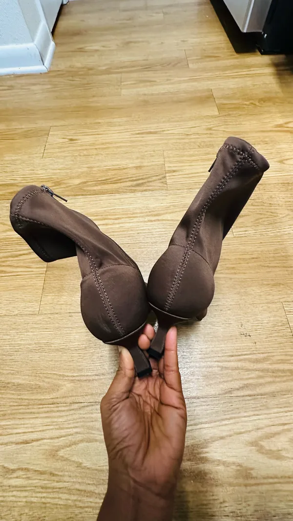 UNISA Brown Pointed Toe Ankle Boots - Image 3