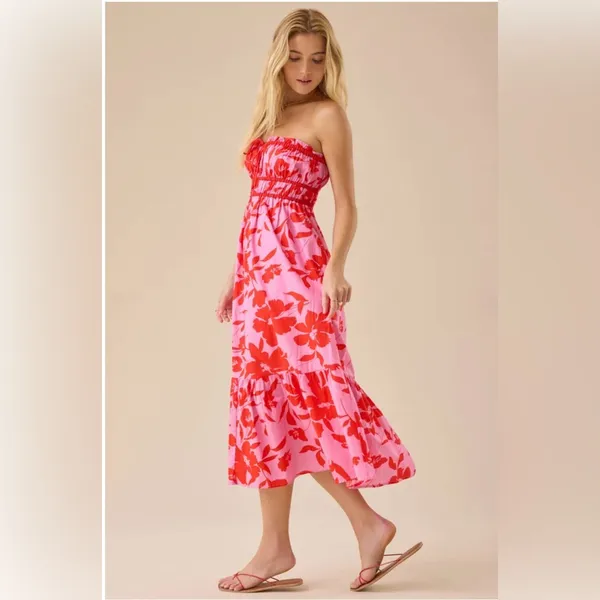 NWT Altar’d State Mallory Floral Midi Dress - Image 5