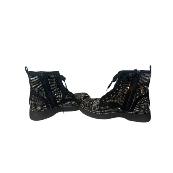 Madden Girl Women’s Black Kurrt Lace-Up Combat Boots with Silver Studs Size 7.5 - Image 8