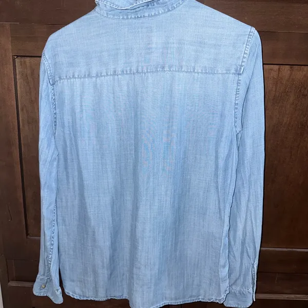 American Eagle Outfitters Light Blue Casual Shirt - Image 3