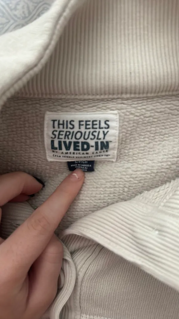 American Eagle Button Down Sweatshirt - Image 2