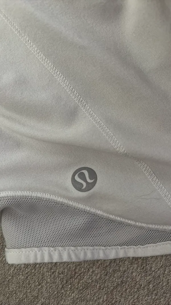 White Lululemon Hotty Hot High-Rise Shorts 4" - Image 5