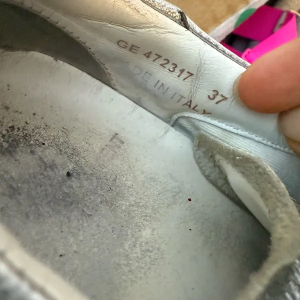 Saint Laurent Court Classic Silver Star Sneakers - Image 9
