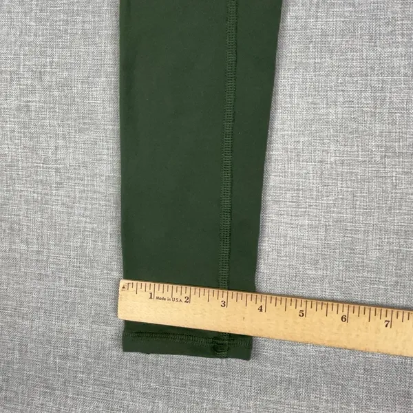Alo Yoga High Waist Moto Leggings Womens XS Olive Green Pintuck Mesh 27" - Image 4
