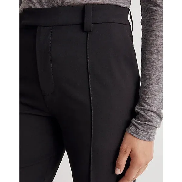 Madewell Pants Womens 0 Black The Fairbanks Mid Rise Office‎ Minimal NO085 - Image 4
