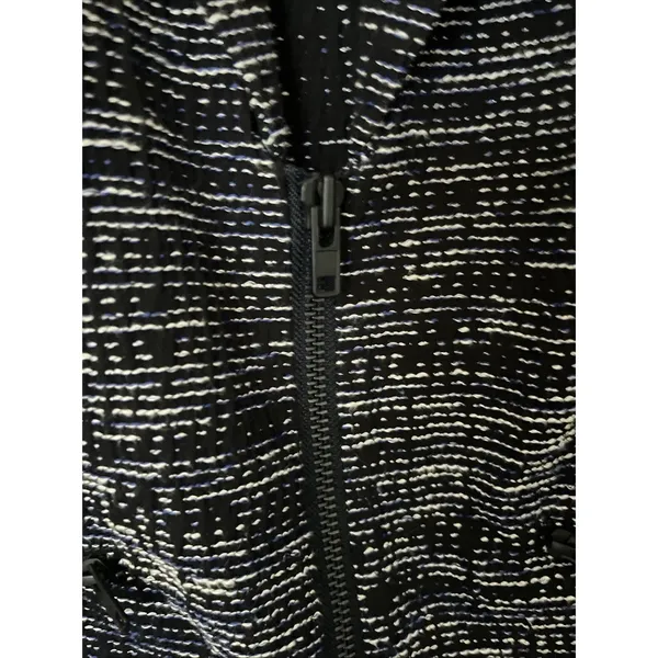 Cabi Navy Tweed Zip Front Jacket Blazer Style 723 Long Sleeve Size 10 - Image 5