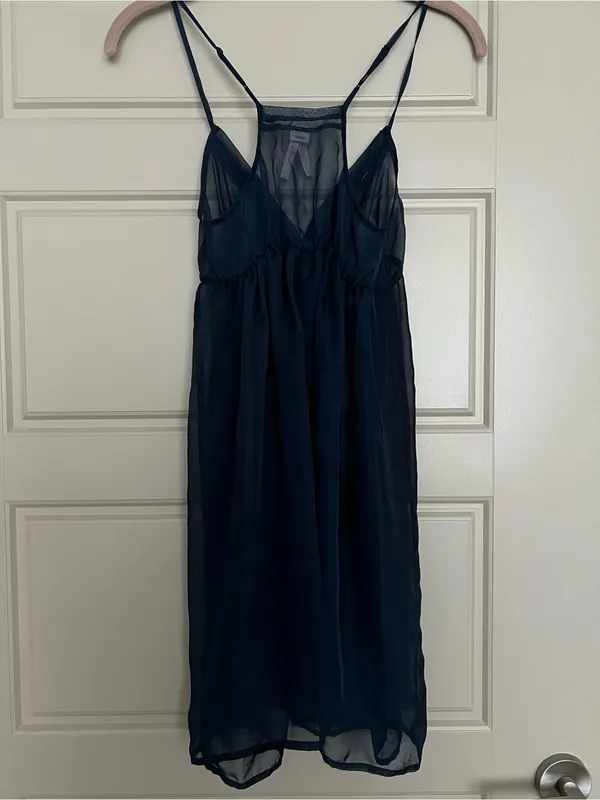 Sparkle & Fade Sheer Navy slip size S - Image 2