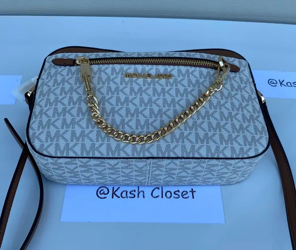 Michael Kors Jet set Large Zip Chain Crossbody - Vanilla - Image 7