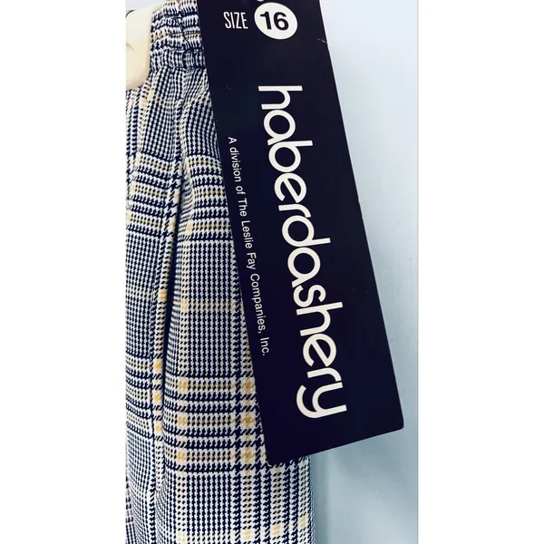 Vintage 90s Leslie Fay Haberdashery Plaid Skirt Pockets Size 16 Made USA NWT - Image 5