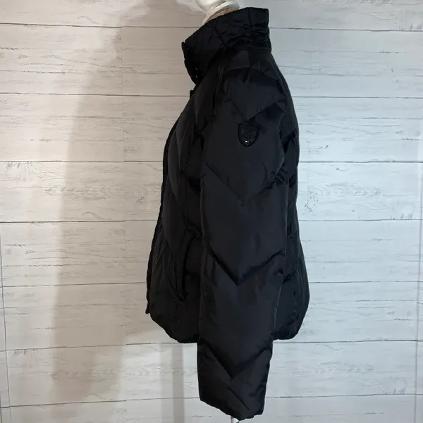 Womens down feather black puffer jacket XL juniors or M reg. - Image 3