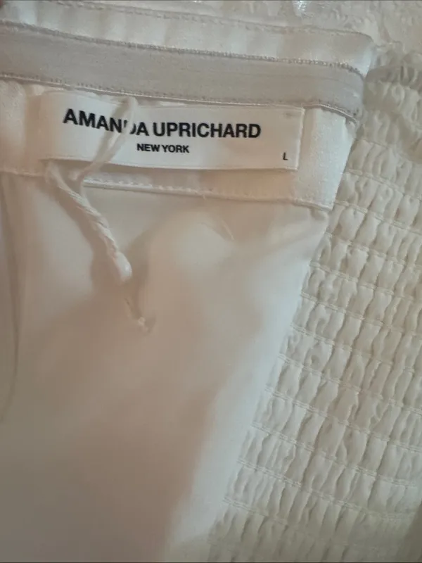 NEW AMANDA UPRICHARD Romilly Lace Hem White Strapless Romper Sz L - Image 6