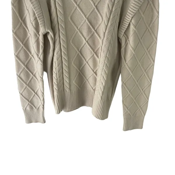 Raya Women's‎ Size Large Cream Chunky Knit Sweater - Image 3