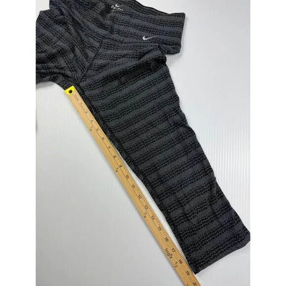 Nike Dri-FIT Geometric‎ Pattern Capri Workout Leggings Athletic Pants Medium - Image 4