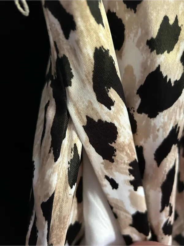 White House Black Market Women’s Leopard Print Sleeveless A-Line Dress SZ 8 - Image 8