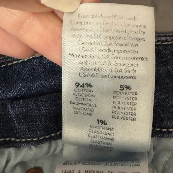 1303 | Mother High Waisted Looker Crop Bake Sale Brawl Jeans Blue Womens 27 - Image 8