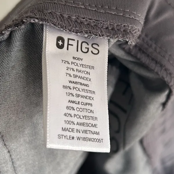Figs Zamora Jogger Scrub Pants Charcoal Gray Sz Large Tall - Image 4