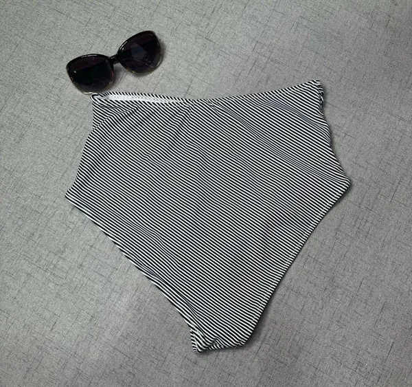 Cupshe High Rise Bikini Striped Swim Bottoms Large - Image 6