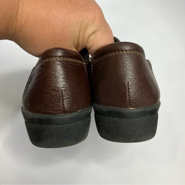 Clarks Cheyn Madi brown leather‎ slip on shoes size 10 - Image 6