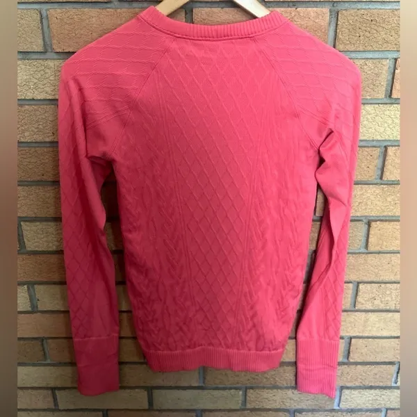 Lululemon Rest Less Pullover Flash Light Tone Long Sleeve Knit Pattern Size 4 - Image 4