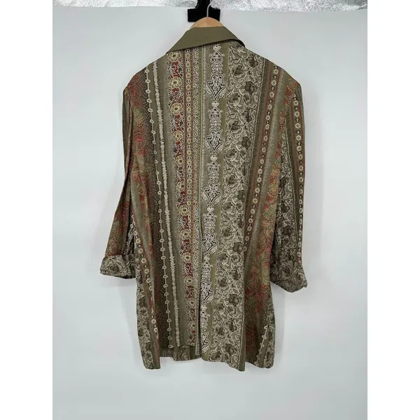 Classic Apparel‎ Vintage Layered Tunic Jacket Eclectic Grandpa Boho Earthy Sz 12 - Image 4