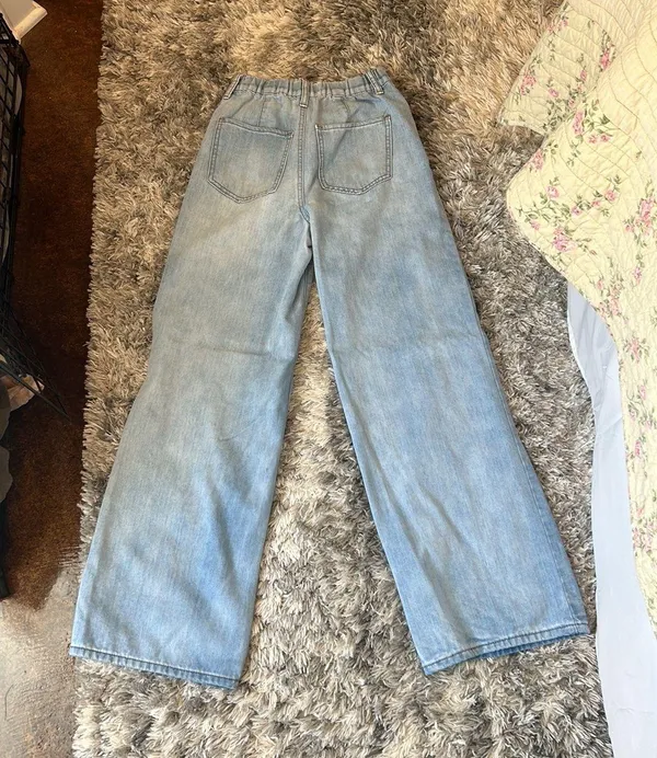 women’s high waisted, wide leg jeans - Image 2