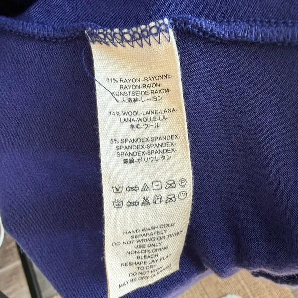 We the Free Cobalt Blue Royal Blue Mockneck Oversized Longsleeve Boho Size S - Image 6