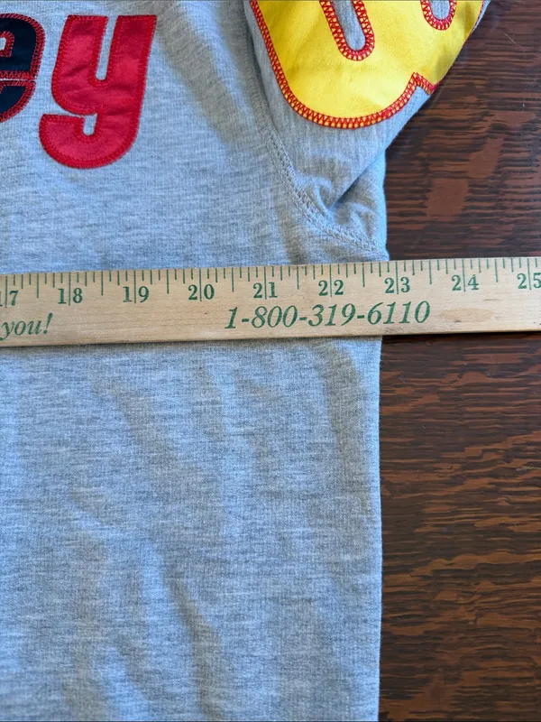 Disney Gray Sweatshirt with Red & Yellow Appliqué size medium - Image 11
