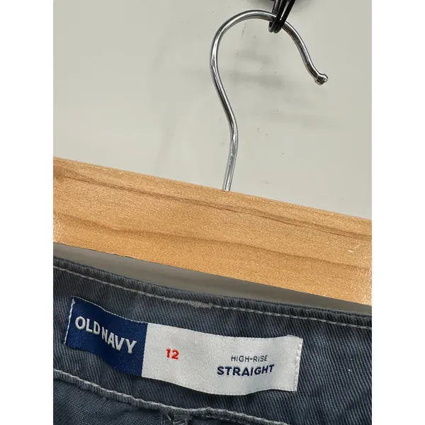 Old Navy‎ Blue Cargo Pants Women Sz 12 High Rise Straight Gorpcore Outdoors - Image 6