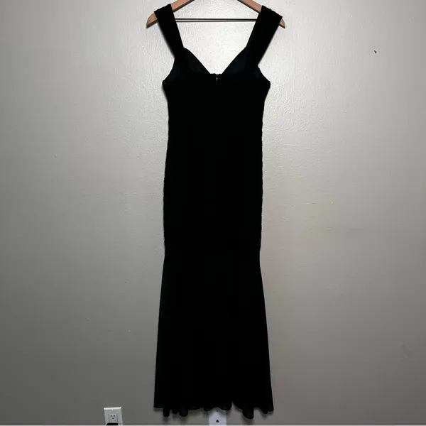 R&M Richards Women Gown 6P Black Rhinestone Ruched‎ Formal Mermaid Maxi Dress - Image 8