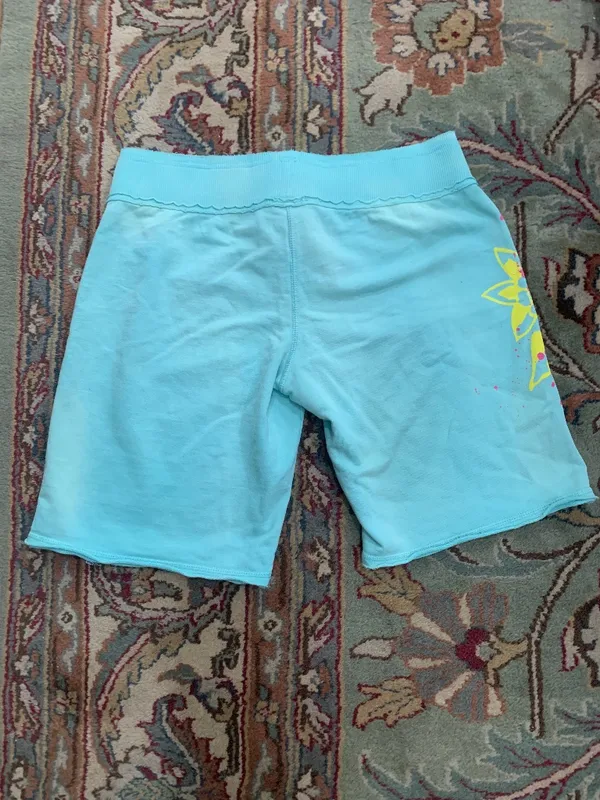 Juicy Couture Pam & Gela Sweat Shorts Distressed Blue Women's Medium - Image 2