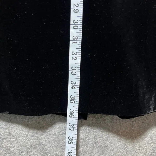 Ann Taylor Loft Black Velvet Maxi Skirt‎ Silk Blend Vintage 90s Size 8 Made USA - Image 4
