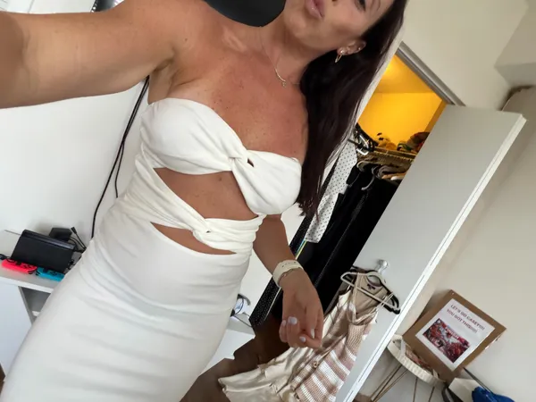 Cut Out Maxi Dress White - Image 2