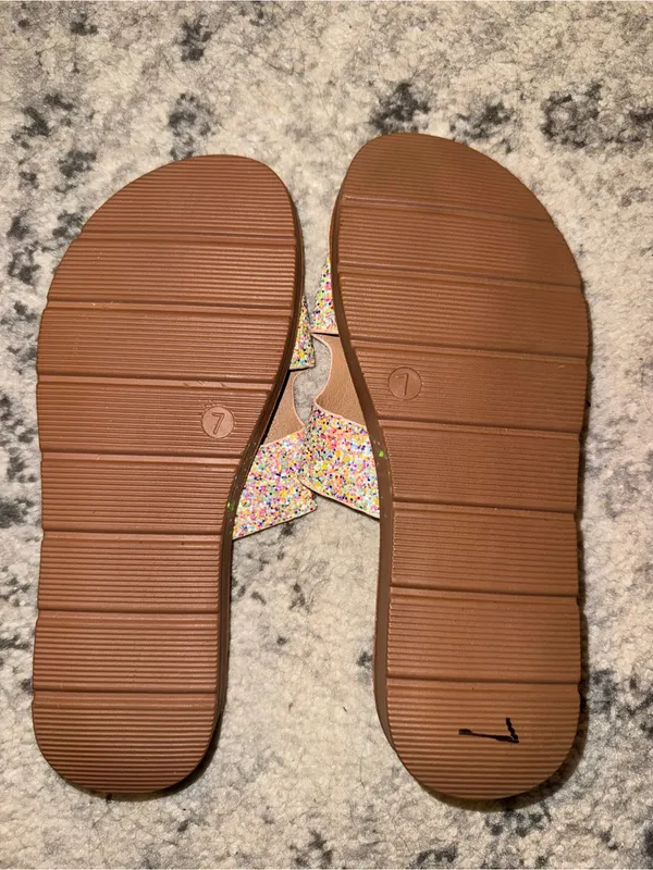 Corkys Glitter Slide Sandals Pink Size 7 - Image 3