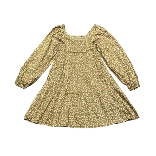 Universal Thread‎ XS Prairie Smocked Floral Long Sleeve Tiered Mini Dress NWT - Image 3
