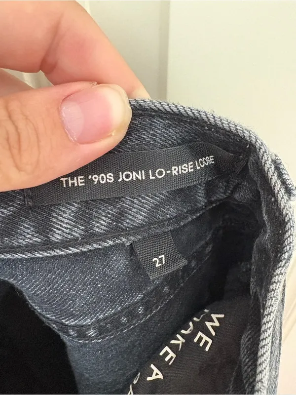 Aritzia Denim Forum '90s Joni Lo-Rise Loose in Black Licorice Size 27 - Image 5